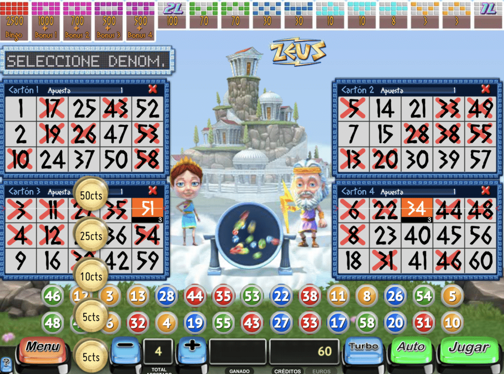 Zeus Bingo spilleautomat